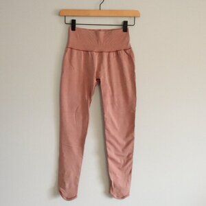 Gymshark Studio Womens Blush Seamless Embroidered Activewear High Rise Leggings